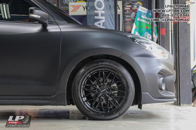 รถ - SUZUKI SWIFT&nbsp;ล้อแม็ก - LENSO YETI ดำด้าน สเปค - 16x7 ET35 4x100