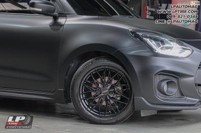 รถ - SUZUKI SWIFT&nbsp;ล้อแม็ก - LENSO YETI ดำด้าน สเปค - 16x7 ET35 4x100