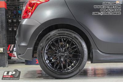 รถ - SUZUKI SWIFT&nbsp;ล้อแม็ก - LENSO YETI ดำด้าน สเปค - 16x7 ET35 4x100