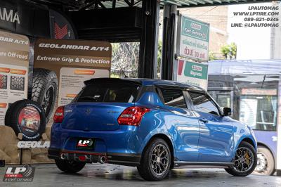 รถ - SUZUKI SWIFT&nbsp;ล้อแม็ก - LENSO Jager J1B HB สเปค- 15x7 ET35 4x100&nbsp;รัดยาง - ALLIANCE AL30 030Ex เบอร์ - 195/55-15