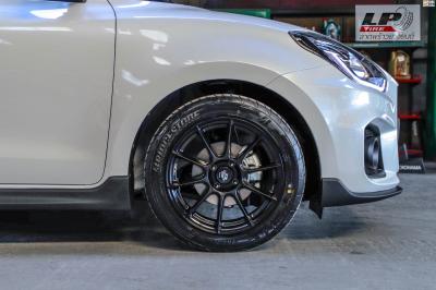 รถ - SUZUKI SWIFT A2L(ป้ายแดง) ล้อแม็ก - LENSO CLIMAX (90C) สีดำด้าน สเปค - 16x7.0 4x100 ET35 รัดยาง - BRIDGESTONE POTENZA RE004 เบอร์ - 205/50R16