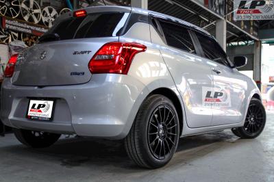 รถ - SUZUKI SWIFT ล้อแม็ก - LENSO ProjectD RACE5 สีดำด้าน สเปค - 16x7 4x100 ET40 รัดยาง - BRIDGESTONE EP150 เบอร์ - 185/55R16 (ยางเดิมป้ายแดง)