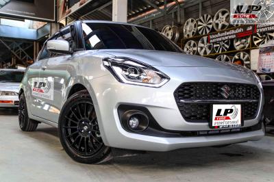 รถ - SUZUKI SWIFT ล้อแม็ก - LENSO ProjectD RACE5 สีดำด้าน สเปค - 16x7 4x100 ET40 รัดยาง - BRIDGESTONE EP150 เบอร์ - 185/55R16 (ยางเดิมป้ายแดง)