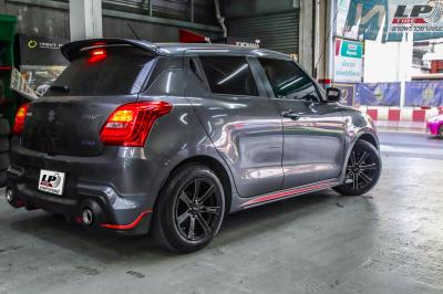 SUZUKI SWIFT จัดแม็ก TORQ TR7 15x7 ET35 4x100 ดำมิลลิ่งเงิน ใส่ยางเดิม สวยลงตัวครับ