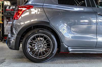 รถ - SUZUKI SWIFT III A2L ป้ายแดง ล้อแม็ก - LENSO ProjectD RACE5 HD สเปค - 16x7 ET40 4x100 ยาง - YOKOHAMA ES32 เบอร์ - 205/50-16