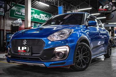 รถ - SUZUKI SWIFT ล้อแม็ก - SSW S389 ดำหน้าเงา สเปค - 15x6.5 ET35 4x100