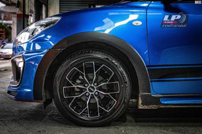 รถ - SUZUKI SWIFT ล้อแม็ก - SSW S389 ดำหน้าเงา สเปค - 15x6.5 ET35 4x100
 