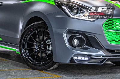 รถ - SUZUKI SWIFT ล้อแม็ก -ENKEI SC48 ดำด้าน สเปค - 17x7.5 ET38 4x100 ยาง - MICHELIN PS4 เบอร์- 205/45-17