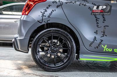 รถ - SUZUKI SWIFT ล้อแม็ก -ENKEI SC48 ดำด้าน สเปค - 17x7.5 ET38 4x100 ยาง - MICHELIN PS4 เบอร์- 205/45-17