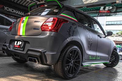 รถ - SUZUKI SWIFT ล้อแม็ก -ENKEI SC48 ดำด้าน สเปค - 17x7.5 ET38 4x100 ยาง - MICHELIN PS4 เบอร์- 205/45-17