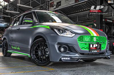 รถ - SUZUKI SWIFT ล้อแม็ก -ENKEI SC48 ดำด้าน สเปค - 17x7.5 ET38 4x100 ยาง - MICHELIN PS4 เบอร์- 205/45-17