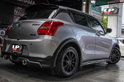 รถ - SUZUKI SWIFT ล้อแม็ก - ENKEI WSQ31 DRACO ดำหน้าเงา ขอบ - 15x6.5 ET38 4x100 ยาง - ALLIANCE AL30 030Ex เบอร์ - 195/55-15