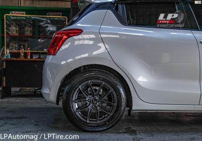 
รถ - SUZUKI SWIFT A2L ป้ายแดง ล้อแม็ก - LENSO Jager Nova เทาด้าน สเปค - 15x7 ET35 4x100
ยางเดิม 195/60R15
