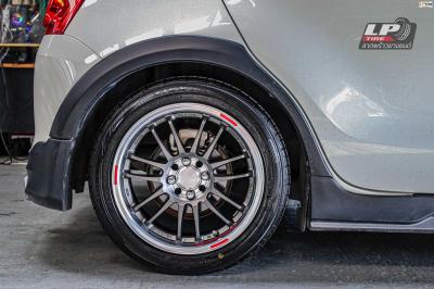 รถ - SUZUKI SWIFT ล้อแม็ก - NK Performance NK30 (RE30) Flowforming เทาขอบเงิน ขอบ - 16x7 ET35 4x100 ยาง - FALKEN ZE914 เบอร์ - 195/50-16