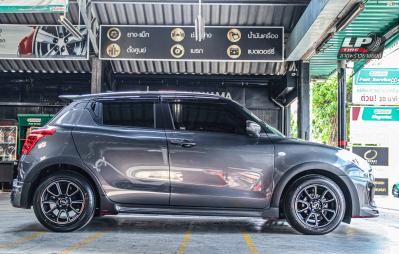 รถ - SUZUKI SWIFT ล้อแม็ก - TK SMART MINI DOLPHIN ดำด้านหน้าเงา ขอบ - 15x7 ET35 4x100 ยาง - BRIDGESTONE EP150 เบอร์ - 175/65-15