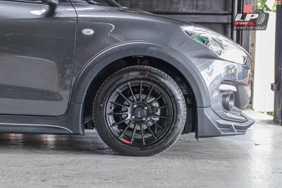 รถ - SUZUKI SWIFT ล้อแม็ก - MGW FF05 (RS05RR) FlowForming ดำด้าน ขอบ - 15x7 ET30 4x100 ยาง- LENSO D-1CS เบอร์ - 195/55-15