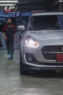 รถ - SUZUKI SWIFT ล้อแม็ก - TORQ SMR BY LENSO ดำหน้าเงา ขอบ - 15x7 ET35 4x100 ยาง - ALLIANCE AL30 030Ex เบอร์ - 195/55-15