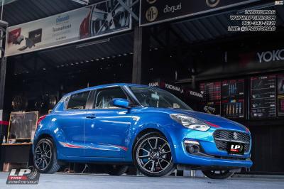 รถ - SUZUKI SWIFT ล้อแม็ก - TK SMART MINI DOLPHINดำหน้าเงา ขอบ - 17x7.5 ET38 4x100 ยาง - LENSO D-1CS เบอร์ - 205/45-17