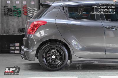 รถ - SUZUKI SWIFT ล้อแม็ก - TORQ TCN (TC105N) ดำด้าน สเปค - 15x7 ET33 4x100 ยาง - LENSO D-1CS เบอร์ - 195/55-15