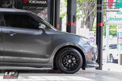 รถ - SUZUKI SWIFT ล้อแม็ก - TORQ TCN (TC105N) ดำด้าน สเปค - 15x7 ET33 4x100 ยาง - LENSO D-1CS เบอร์ - 195/55-15