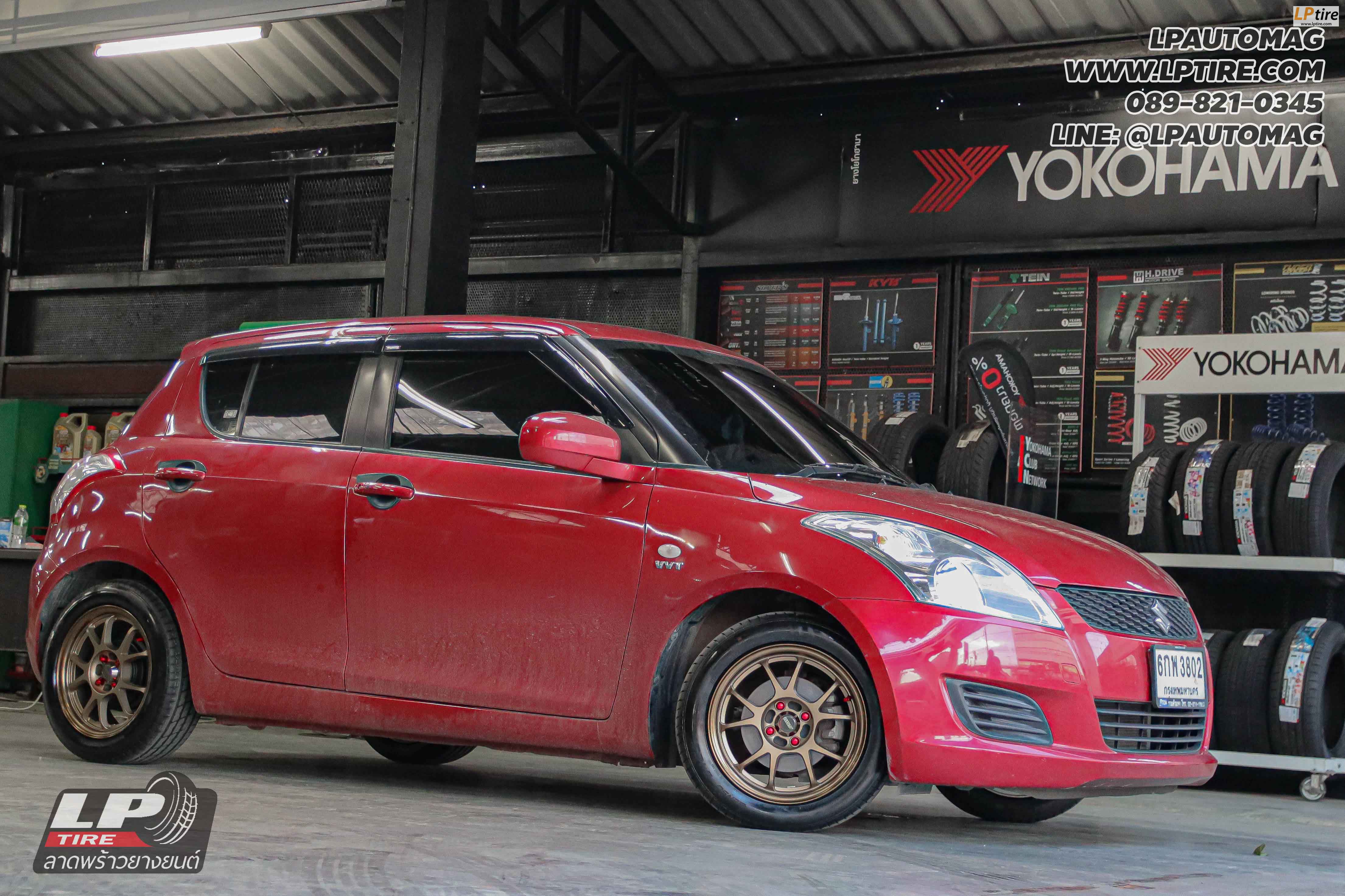 รถ -SUZUKI SWIFT ล้อแม็ก - SSW S104 ทองขอบทอง สเปค - 15x6.5 ET40 4x100 ยาง - LENSO D-1CS
เบอร์ -195/55-15