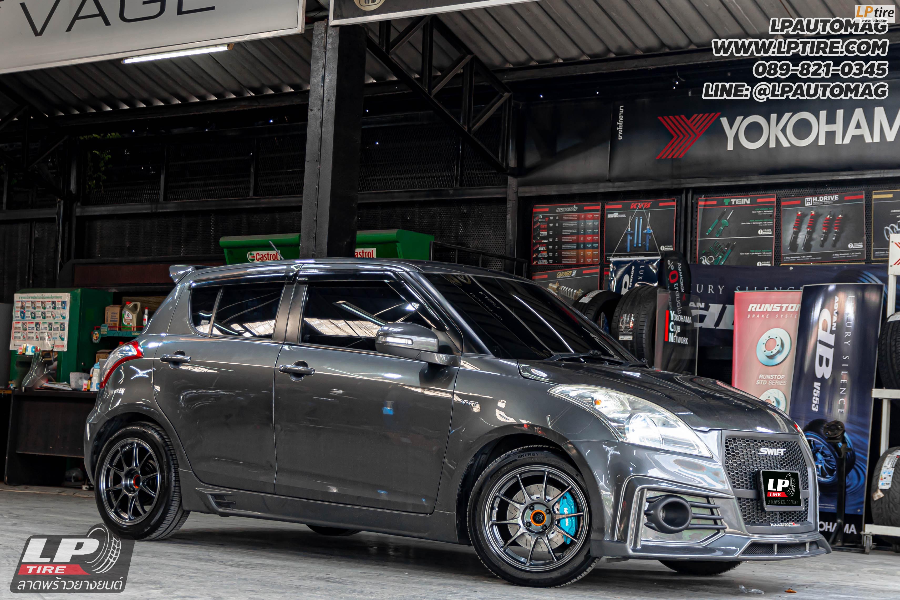 รถ - SUZUKI SWIFT ล้อแม็ก -NK Performance NK105N Flowforming NK Dark สเปค -16x7 ET35 4x100
ยางรถยนต์ - MICHELIN ENERGE XM2 เบอร์ - 185/55 R16 ชุดเบรค -AP Racing CP7600 4pots 285mm.