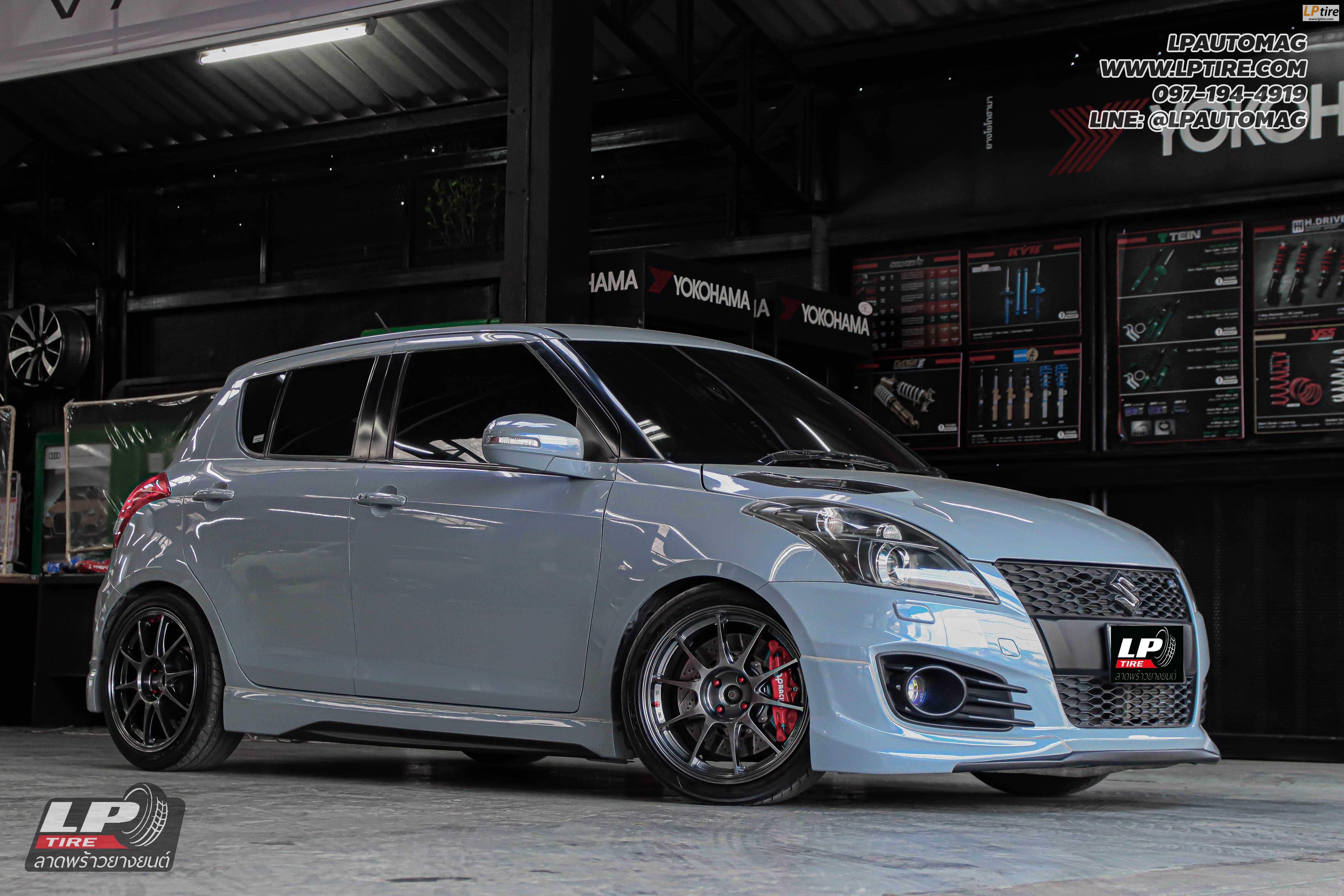 รถ -SUZUKI SWIFT ล้อแม็ก - APEX ZX113 (TC105N) HB สเปค - 17x7.5 ET35 4x100 ยาง - YOKOHAMA
เบอร์ - 205/45-17