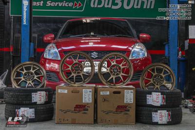 รถ -SUZUKI SWIFT ล้อแม็ก - SSW S104 ทองขอบทอง สเปค - 15x6.5 ET40 4x100 ยาง - LENSO D-1CS
เบอร์ -195/55-15