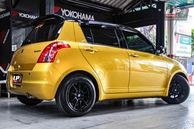 รถ - SUZUKI SWIFT AZG ล้อแม็ก - LENSO CLIMAX (90C) สีดำด้าน สเปค - 15x7 4x100 ET33