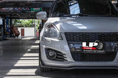 รถ - SUZUKI SWIFT ล้อแม็ก - SSW S348 เทากัน ขอบ - 17x8 ET38 4x100 ยาง - YOKOHAMA ES32 เบอร์ - 205/45-17