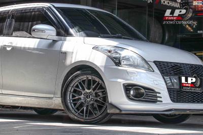 รถ - SUZUKI SWIFT ล้อแม็ก - SSW S348 เทากัน ขอบ - 17x8 ET38 4x100 ยาง - YOKOHAMA ES32 เบอร์ - 205/45-17