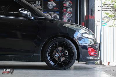 รถ - SUZUKI SWIFT ล้อแม็ก - LENSO Jager Dyna ดำด้าน สเปค - 17x7.5 ET35 4x100 ยาง - YOKOHAMA V701 เบอร์ - 205/45-17 น็อตล้อ 7 เหลี่ยม - 12x1.25