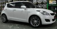 Suzuki Swift + ล้อแม็ก Cosmic Venerdi Madelena 17นิ้ว สี Chrome3D + ยาง YOKOHAMA A-DRIVE R1 205/45R17