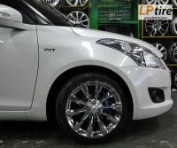 Suzuki Swift + ล้อแม็ก Cosmic Venerdi Madelena 17นิ้ว สี Chrome3D + ยาง YOKOHAMA A-DRIVE R1 205/45R17