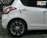 Suzuki Swift + ล้อแม็ก Cosmic Venerdi Madelena 17นิ้ว สี Chrome3D + ยาง YOKOHAMA A-DRIVE R1 205/45R17