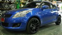 Suzuki Swift + ล้อแม็ก Lenso Project-D Spec E (PDE) 17นิ้ว สีดำด้าน + ยาง YOKOHAMA V551 205/45-17 