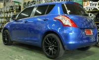 Suzuki Swift + ล้อแม็ก Lenso Project-D Spec E (PDE) 17นิ้ว สีดำด้าน + ยาง YOKOHAMA V551 205/45-17