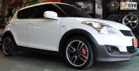 Suzuki Swift + ล้อแม็ก TAW MINI GP 17นิ้ว สีดำด้านหน้าเงาด้าน + ยาง ACHILLES ATR 205/45-17