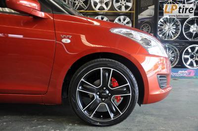 Suzuki Swift + ล้อแม็ก Mini 5330 17นิ้ว สีด้าน + ยาง YOKOHAMA EARTH-1 205/45R17