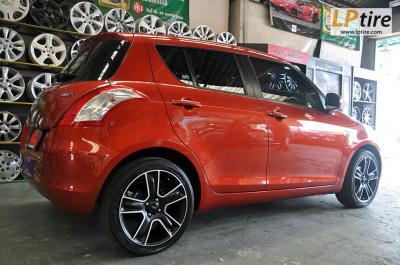 Suzuki Swift + ล้อแม็ก Mini 5330 17นิ้ว สีด้าน + ยาง YOKOHAMA EARTH-1 205/45R17