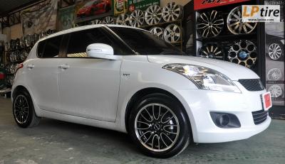 Suzuki Swift + ล้อแม็ก MODELART JH-300 16นิ้ว สีดำหน้าเงา