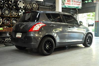 Suzuki Swift + ล้อแม็ก ENKEI KT 007 สี ดำเงา ขอบ 15 + ยาง YOKOHAMA A-DRIVE  195/55-15 