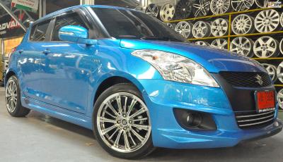 SUZUKI SWIFT + แม็ก LG 076 ขอบ17 สีBCกลึงหน้าเงา + ยาง YOKOHAMA AE50 205/45-17