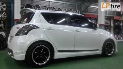 Suzuki Swift เปลี่ยนแม็ก Advanti Mi 539 ดำขลิบเงา 16