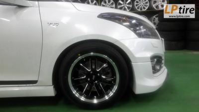 Suzuki Swift เปลี่ยนแม็ก Advanti Mi 539 ดำขลิบเงา 16