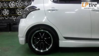 Suzuki Swift เปลี่ยนแม็ก Advanti Mi 539 ดำขลิบเงา 16