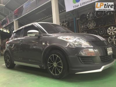 Suzuki Swift เปลี่ยนแม็ก Schwitz พร้อมยาง Yokohama Ae50 japan
195/55-15 ที่ ลาดพร้าวยางยนต์ ครับ