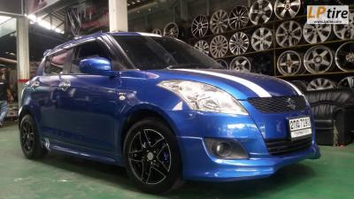 SUZUKI SWIFT มาจัดไปกับล้อแม็ก MGW F20 MN 209
ขอบ 15 นิ้วสี ดำหน้าเงา พร้อม ยางรถยนต์ CONTINENTAL CC5 195/55-15