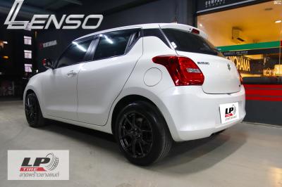 SUZUKI SWIFT จัดล้อม็ก  LENSO Jager Dyna 16x7 ET35 4x100 HD ใช่ยางเดิมสวยลงตัว