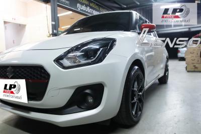 SUZUKI SWIFT จัดล้อม็ก  LENSO Jager Dyna 16x7 ET35 4x100 HD ใช่ยางเดิมสวยลงตัว